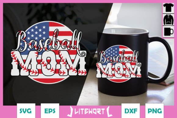 A Baseball Mom Flag SVG for Real Embroidery Projects