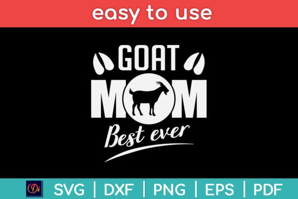 Goat Mom SVG Design for Embroidery Projects